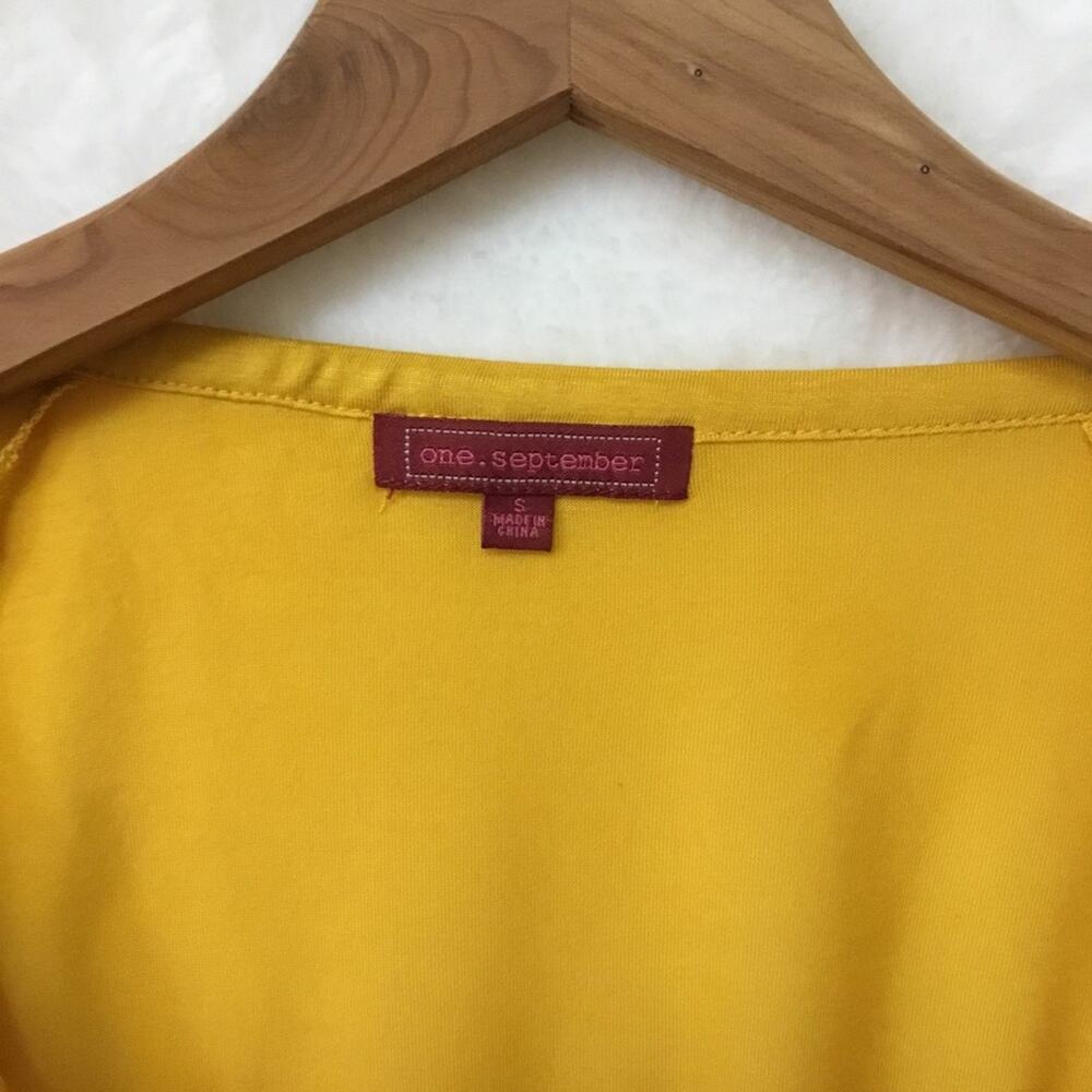 Anthropologie One September Yellow Embroidered Shirt - Picture 3 of 12